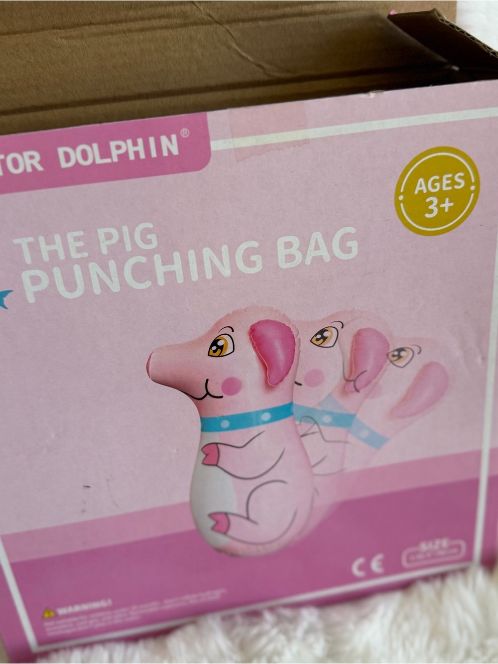 Pink Pig Punching Bag for Kids